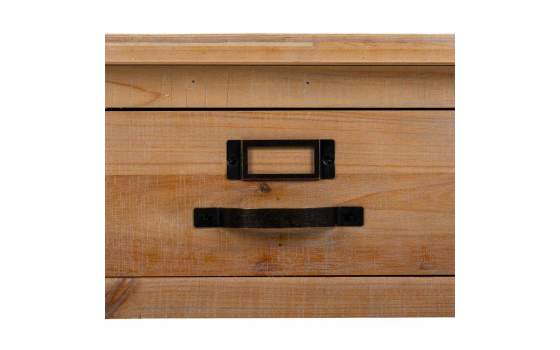 Mesa Centro Rustica 6 Cajones Color Natural Atisbet