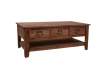 Mesa Centro Rustica 6 Cajones Color Nogal Serie Atisbet