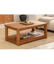 Mesa Centro Rustica con Revistero en Pino Serie Arcotan