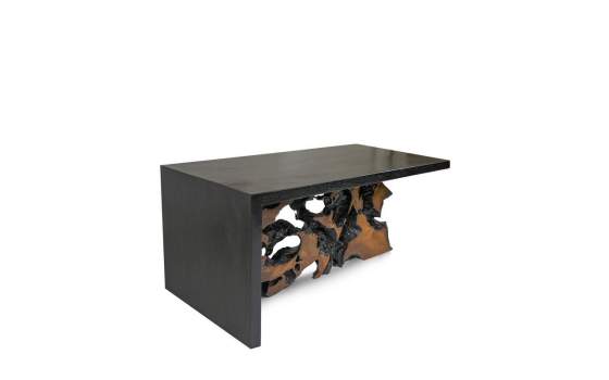 Mesa Centro Rustica Madera y Raiz de Teca - Serie Arceda