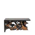 Mesa Centro Rustica Madera y Raiz de Teca - Serie Arceda