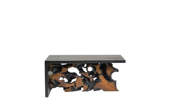 Mesa Centro Rustica Madera y Raiz de Teca - Serie Arceda