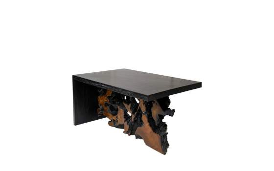Mesa Centro Rustica Madera y Raiz de Teca - Serie Arceda