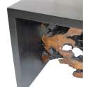 Mesa Centro Rustica Madera y Raiz de Teca - Serie Arceda