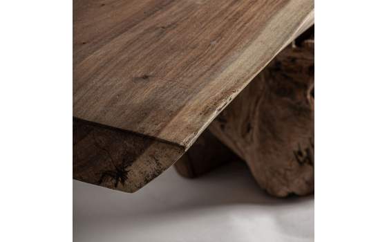 Mesa Centro Rustica Raices y Madera de Suar Serie Aeddon