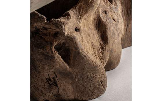 Mesa Centro Rustica Raices y Madera de Suar Serie Aeddon