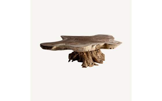 Mesa Centro Rustica Raices y Tronco de Suar Serie Aeddon