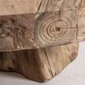 Mesa Centro Rustica Redonda Tronco de Teca Serie Aeddon