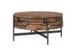 Mesa Centro Rustica Teca Acero Serie Aforest