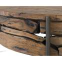 Mesa Centro Rustica Teca Acero Serie Aforest