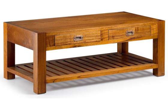 Mesa Centro Colonial Star de 120 con 2 Cajones