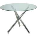 Mesa Cocina Redonda Acero Cristal Serie Adarian