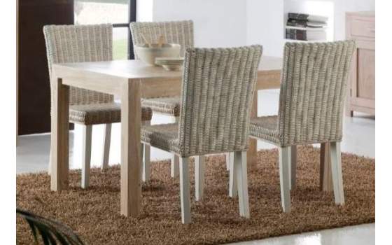 Mesa Colonial Extensible Decape blanco Elisean