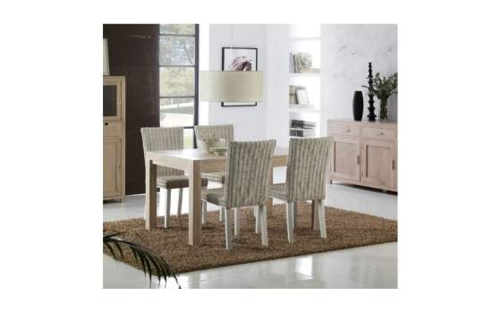 Mesa Colonial Extensible Decape blanco Elisean