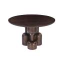 Mesa Comedor 120 cm Redonda Madera Mindi Nogal - Acheu