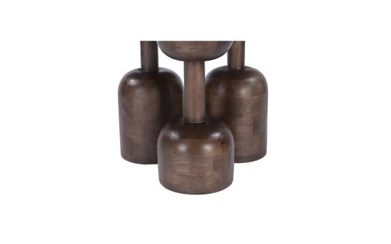 Mesa Comedor 120 cm Redonda Madera Mindi Nogal - Acheu