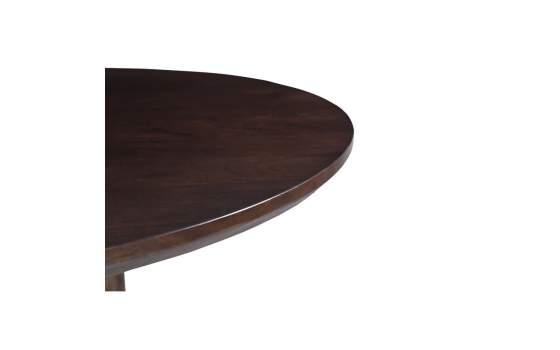 Mesa Comedor 120 cm Redonda Madera Mindi Nogal - Acheu