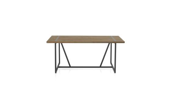 Mesa Comedor 180 cm Estilo Industrial Madera Acero Ausquer