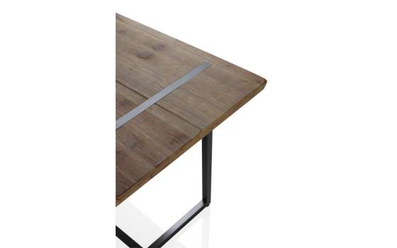 Mesa Comedor 180 cm Estilo Industrial Madera Acero Ausquer