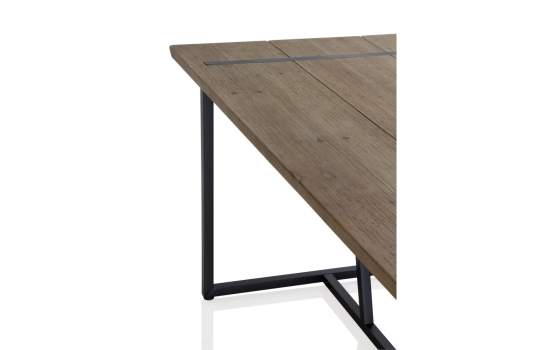 Mesa Comedor 180 cm Estilo Industrial Madera Acero Ausquer