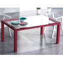 Mesa Comedor Acero Cristal Moderna Boston Serie Anthon