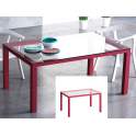 Mesa Comedor Acero Cristal Moderna Boston Serie Anthon