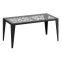 Mesa Comedor Acero Cristal Moderna Nazari Serie Anthon