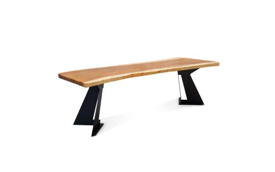 Mesa Comedor Acero Madera Suar de 250 Serie Assoats