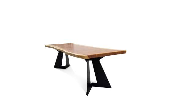 Mesa Comedor Acero Madera Suar de 250 Serie Assoats