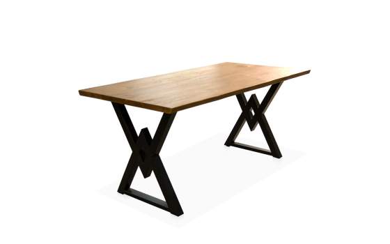 Mesa Comedor Acero Y Teca de 176 Serie Assoats Mesa Comedor Acero Y Teca de 176 Serie Assoats