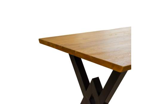 Mesa Comedor Acero Y Teca de 176 Serie Assoats Mesa Comedor Acero Y Teca de 176 Serie Assoats