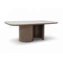 Mesa Comedor Actual Chapado Nogal 220 cm - Serie Alfix