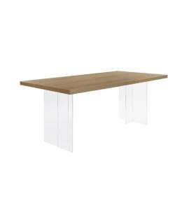 Mesa Comedor Actual de 180 X 90 Tapa Madera - Serie Aguade