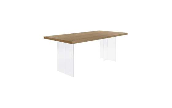 Mesa Comedor Actual de 180 X 90 Tapa Madera - Serie Aguade