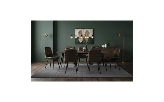 Mesa Comedor Actual Industrial 200 cm - Serie Meral