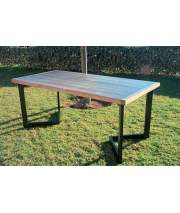 Mesa Comedor Angulo de Forja y Madera Estilo industrial Anjar
