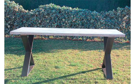 Mesa Comedor Aspas de Forja y Madera Estilo industrial Anjar