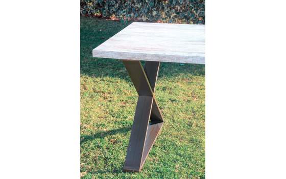 Mesa Comedor Aspas de Forja y Madera Estilo industrial Anjar