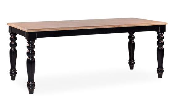 Mesa Comedor Bicolor Patas Negras Estilo Provenzal Siena