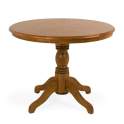 Mesa Comedor Clasica Redonda Madera Miel Serie Amburz