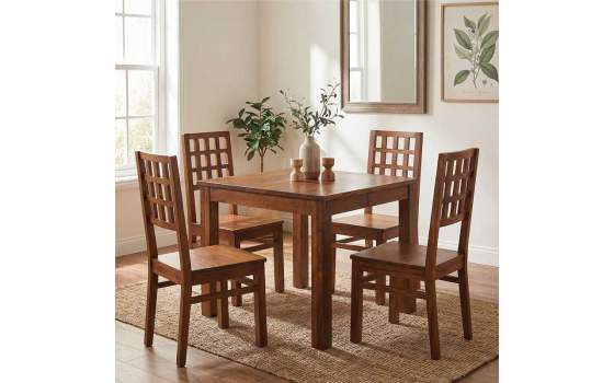 Mesa Comedor Colonial Cuadrada Serie Star