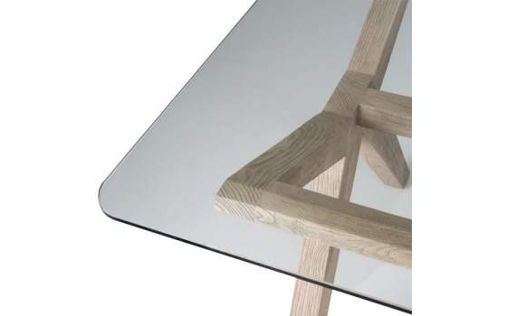 Mesa Comedor Cristal Madera Roble Haix Mesa Comedor Cristal Madera Roble Haix