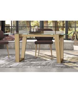 Mesa Comedor Cristal Roble Adott