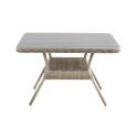 Mesa Comedor Cuadrada Rattan Sintetico y Aluminio Serie Wick