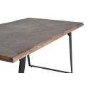 Mesa Comedor de 180  Tapa Acacia Tallada Pies Metal Serie Alvird