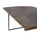 Mesa Comedor de 180  Tapa Acacia Tallada Pies Metal Serie Alvird