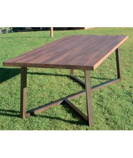 Mesa Comedor de Forja y Madera Estilo industrial Serie Anjar