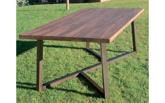 Mesa Comedor de Forja y Madera Estilo industrial Serie Anjar