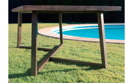 Mesa Comedor de Forja y Madera Estilo industrial Serie Anjar