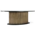 Mesa Comedor Diseño Actual 220 cm Negro Oro - Aboiat